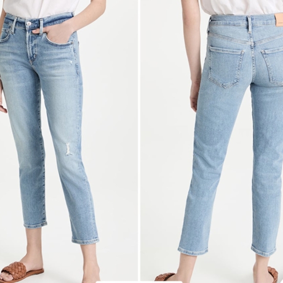 Citizens of Humanity Jeans Womens  Ella Mid Rise Crop Light Wash Size 31 - Picture 1 of 8